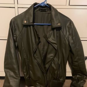 Green leather jacket
